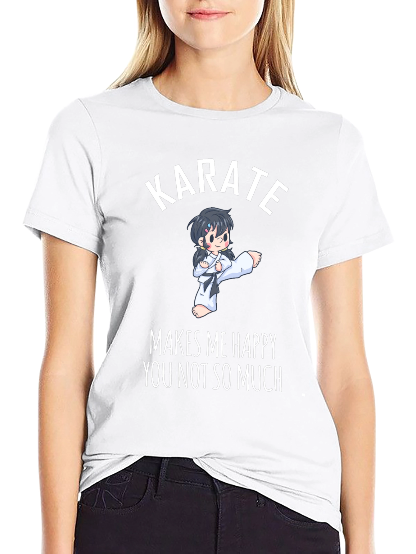 Karate Makes Me Happy Graphic T-Shirt