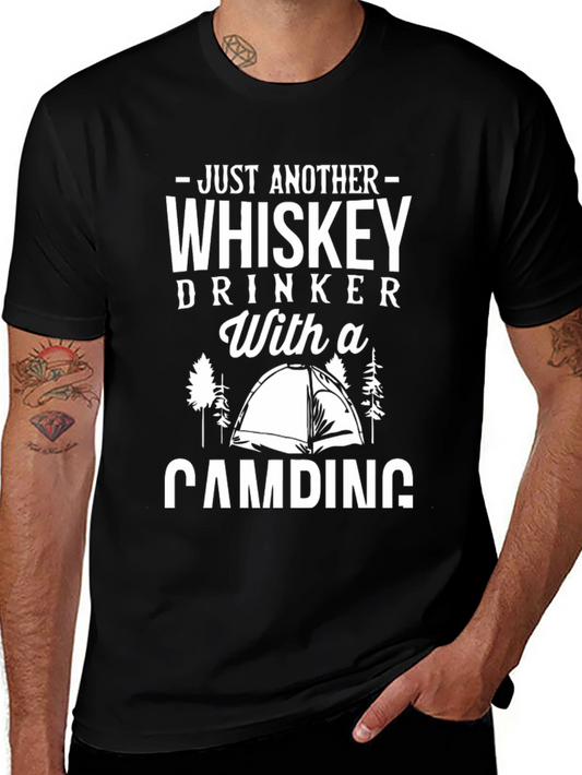 Whiskey Drinker Camping T-Shirt