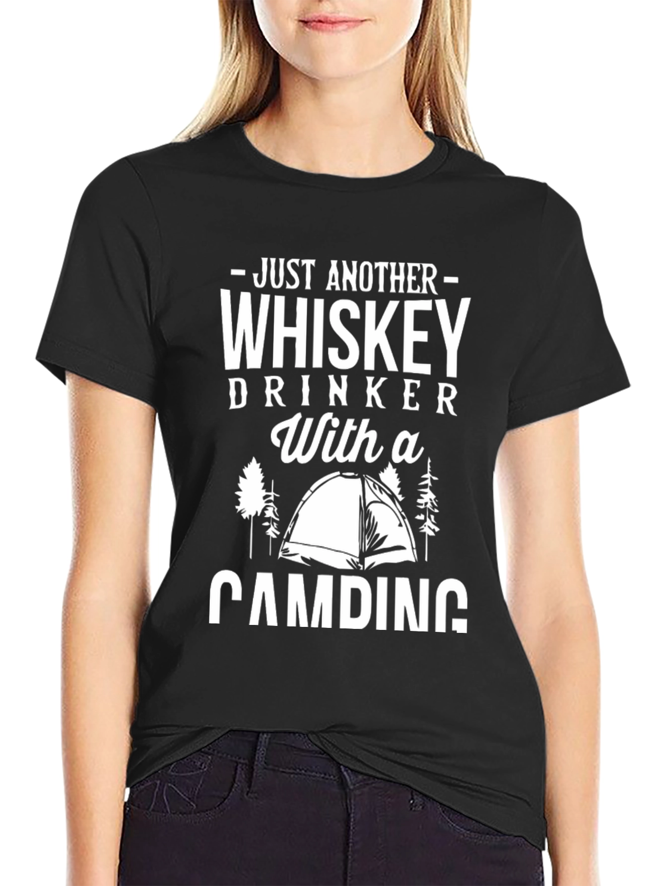 Whiskey Drinker Camping T-Shirt