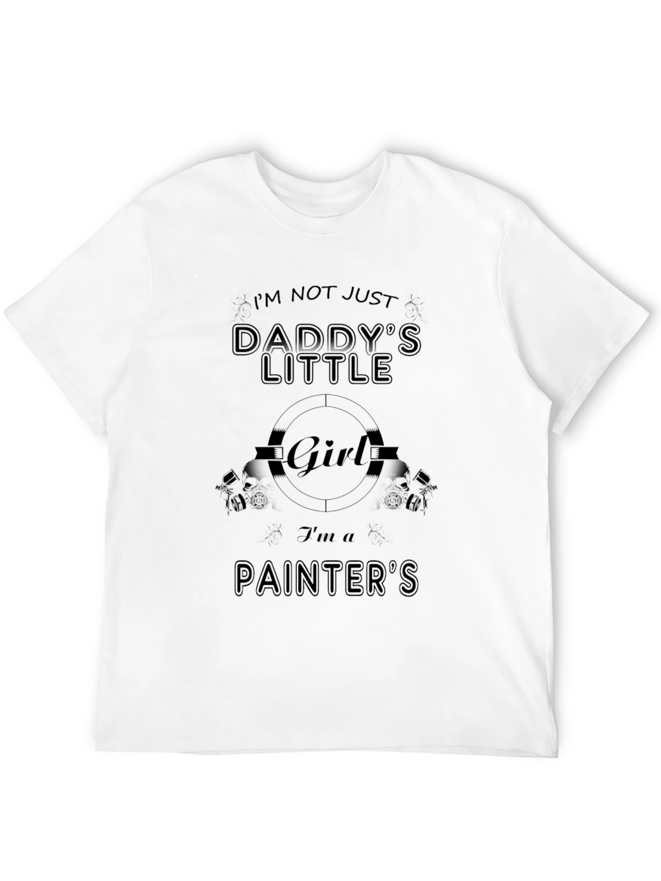 Painters Girl Black Tee - Daddys Little Girl