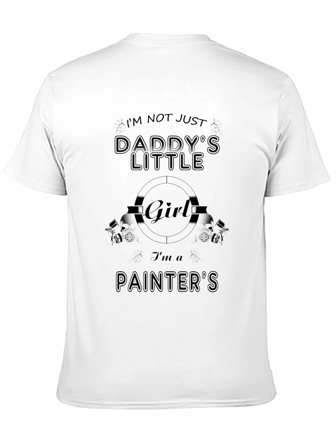 Painters Girl Black Tee - Daddys Little Girl