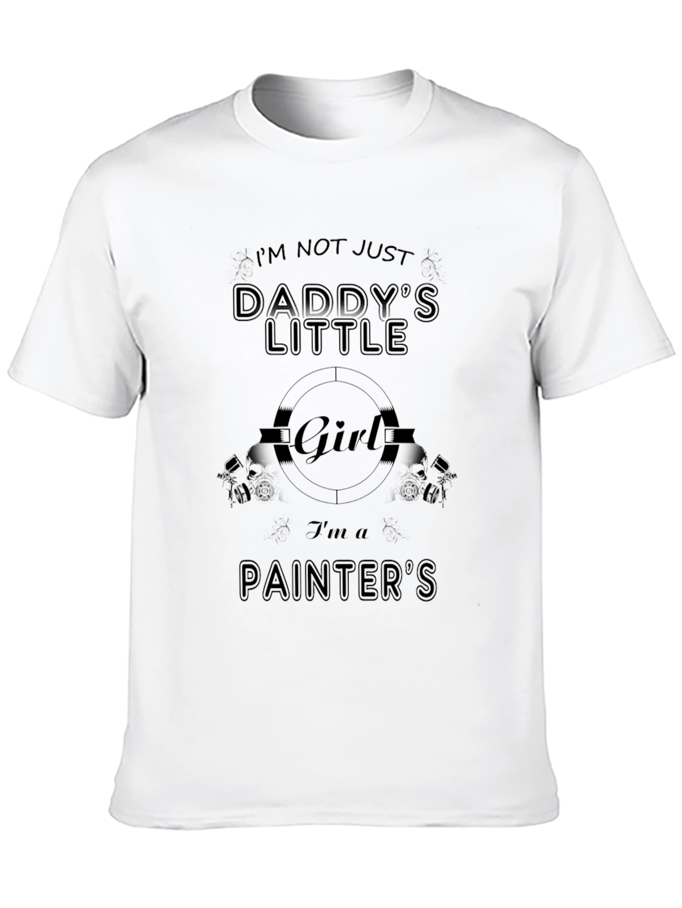 Painters Girl Black Tee - Daddys Little Girl
