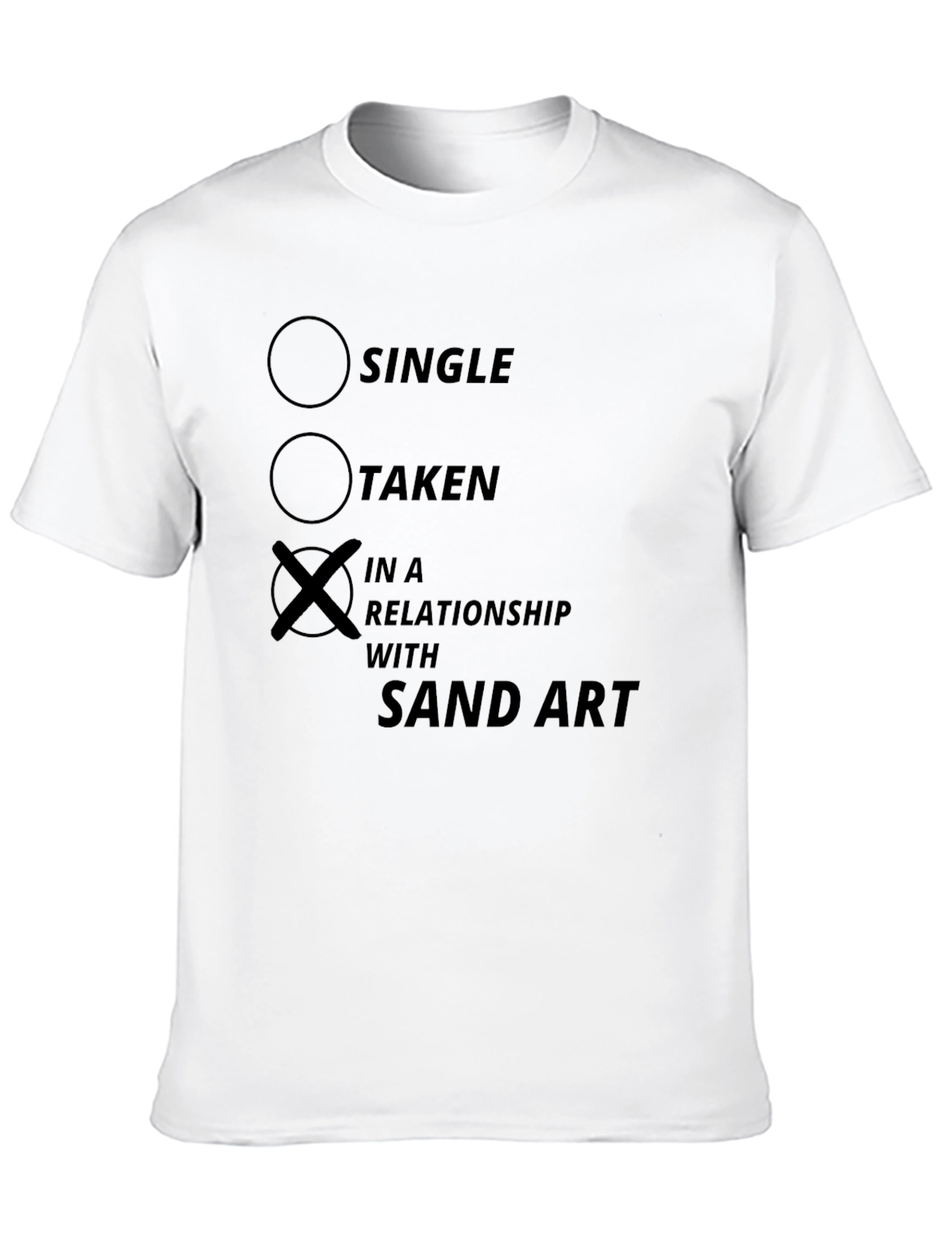 Sand Art Relationship T-Shirt - Novelty Graphic Tee