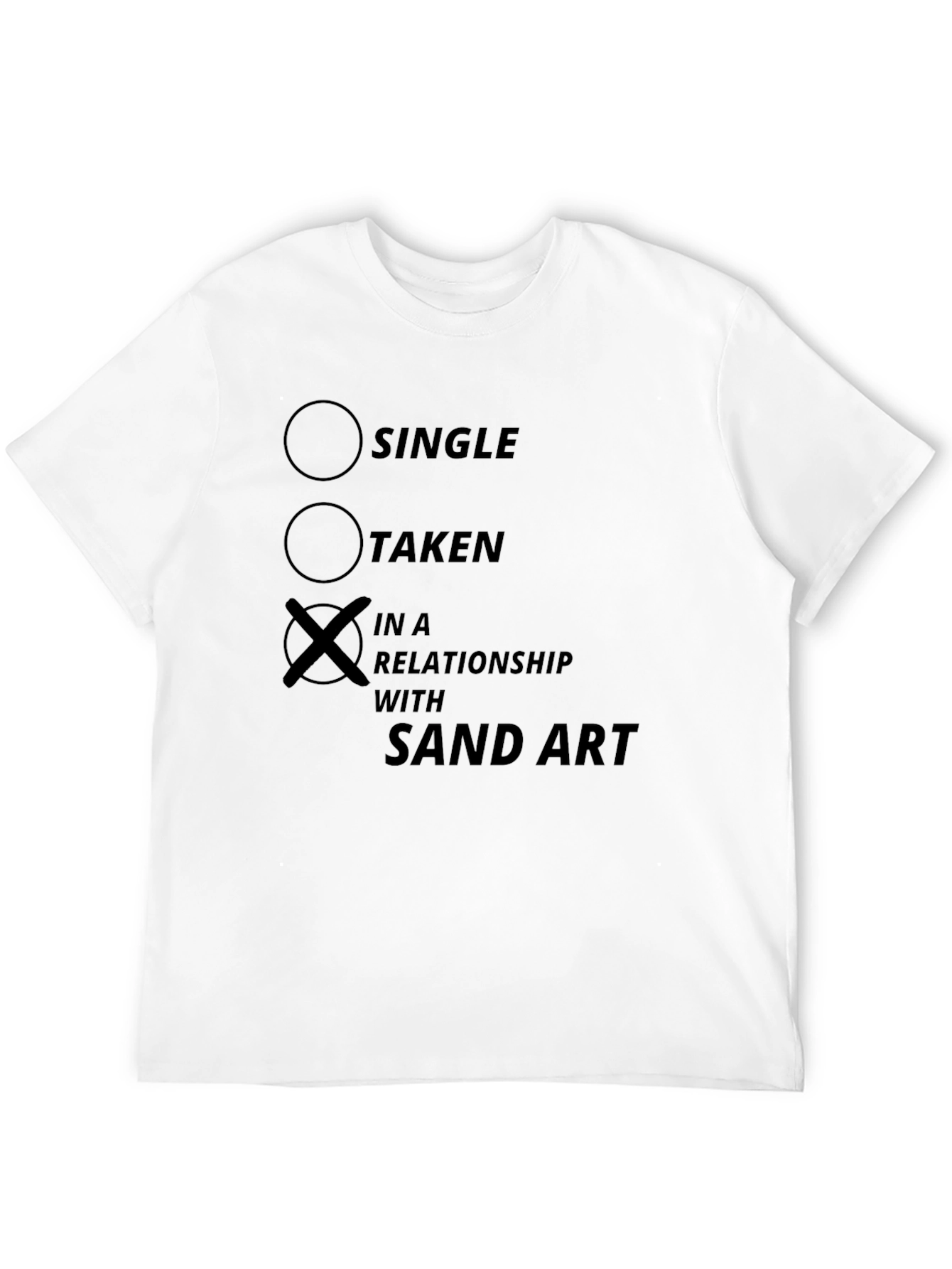 Sand Art Relationship T-Shirt - Novelty Graphic Tee
