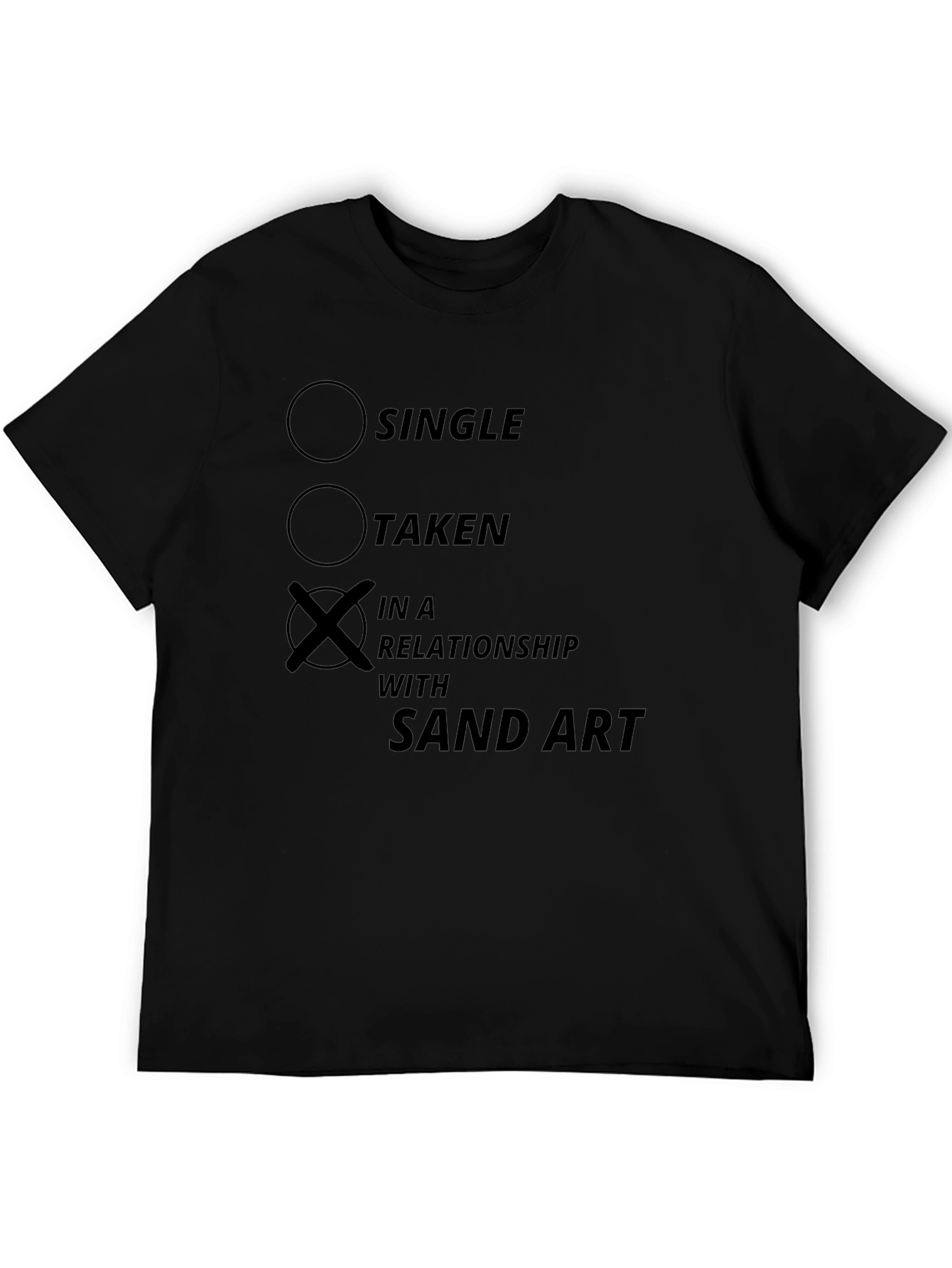 Sand Art Relationship T-Shirt - Novelty Graphic Tee