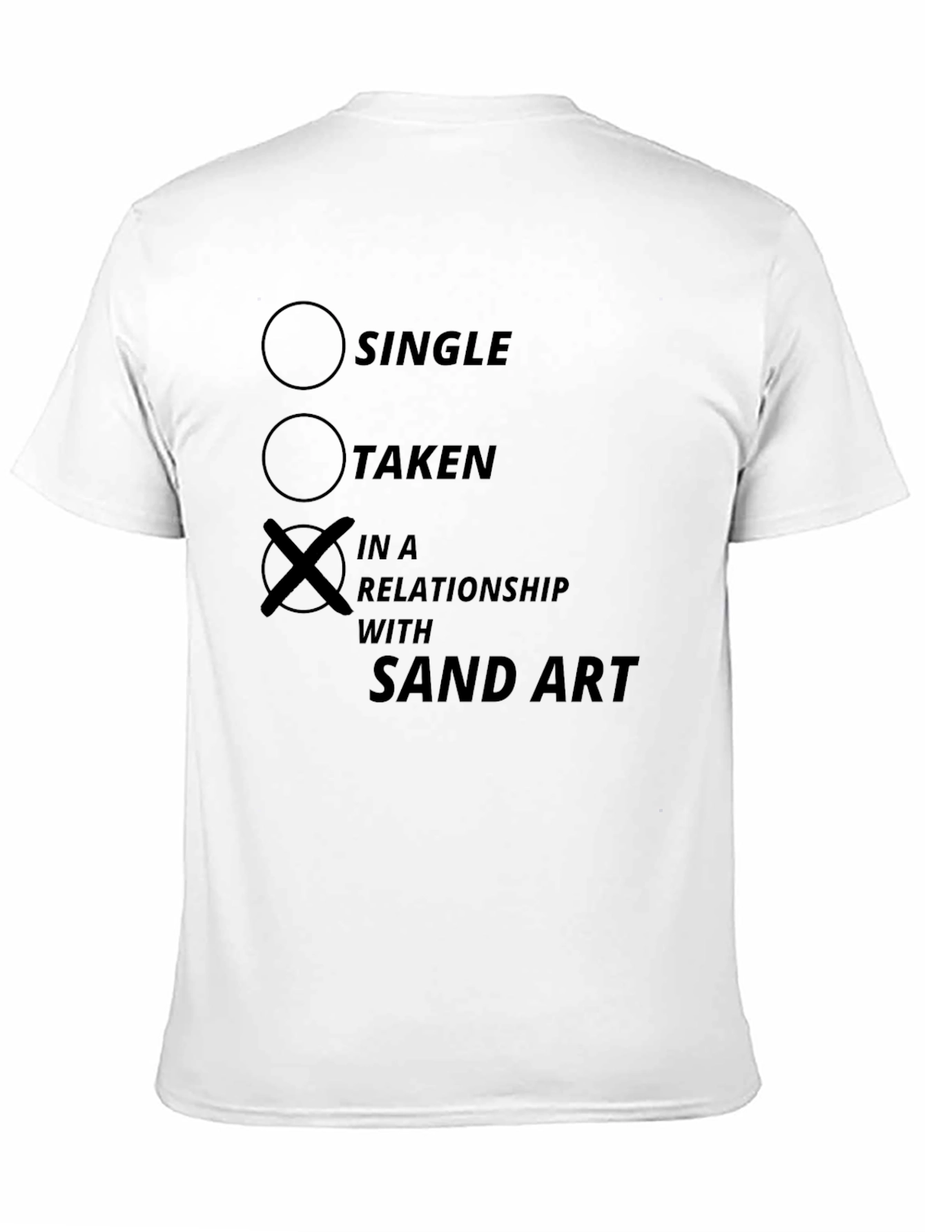 Sand Art Relationship T-Shirt - Novelty Graphic Tee