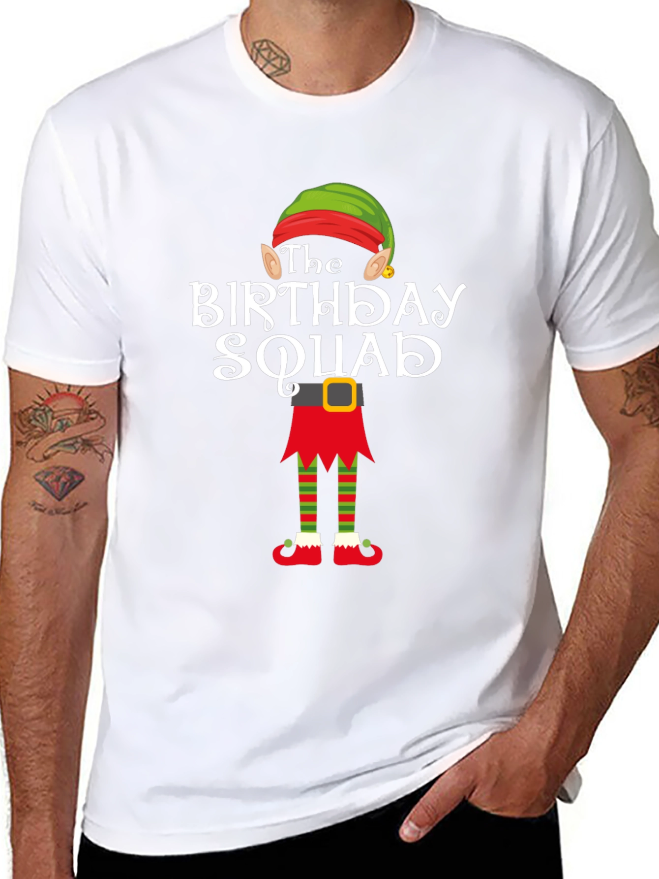 Birthday Squad Elf T-Shirt - Holiday Party Tee