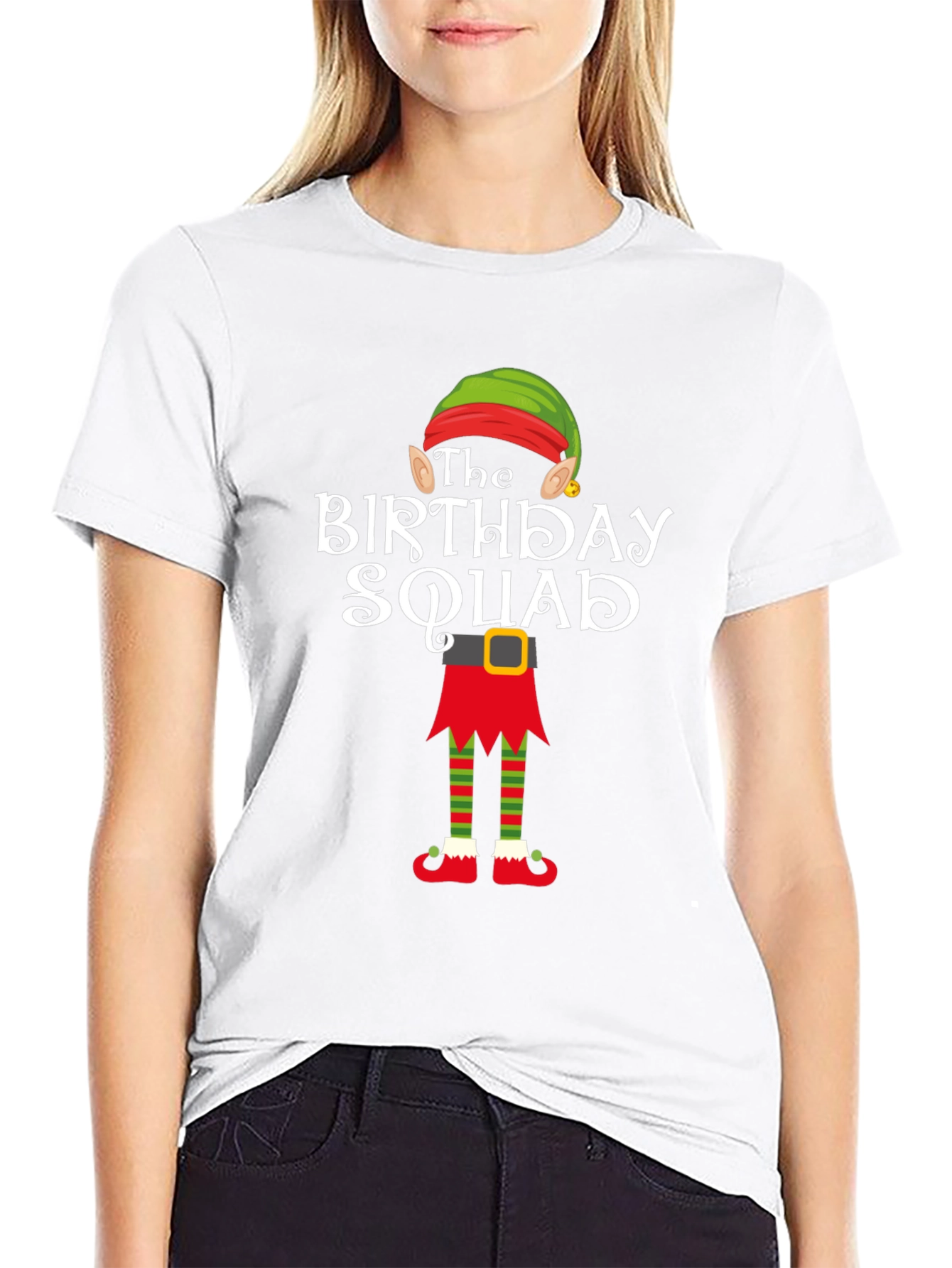 Birthday Squad Elf T-Shirt - Holiday Party Tee