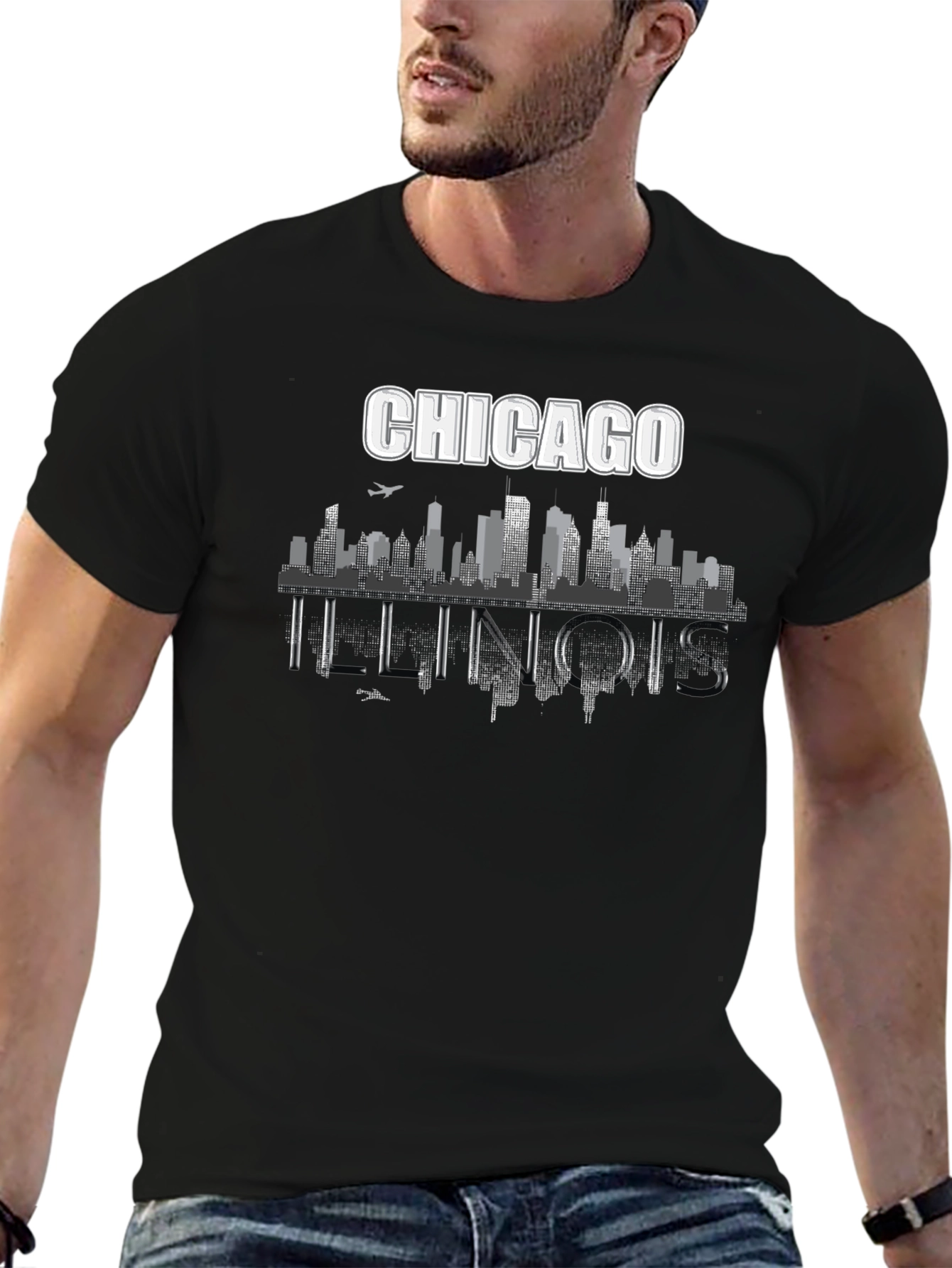 Chicago Illinois Skyline Graphic T-Shirt