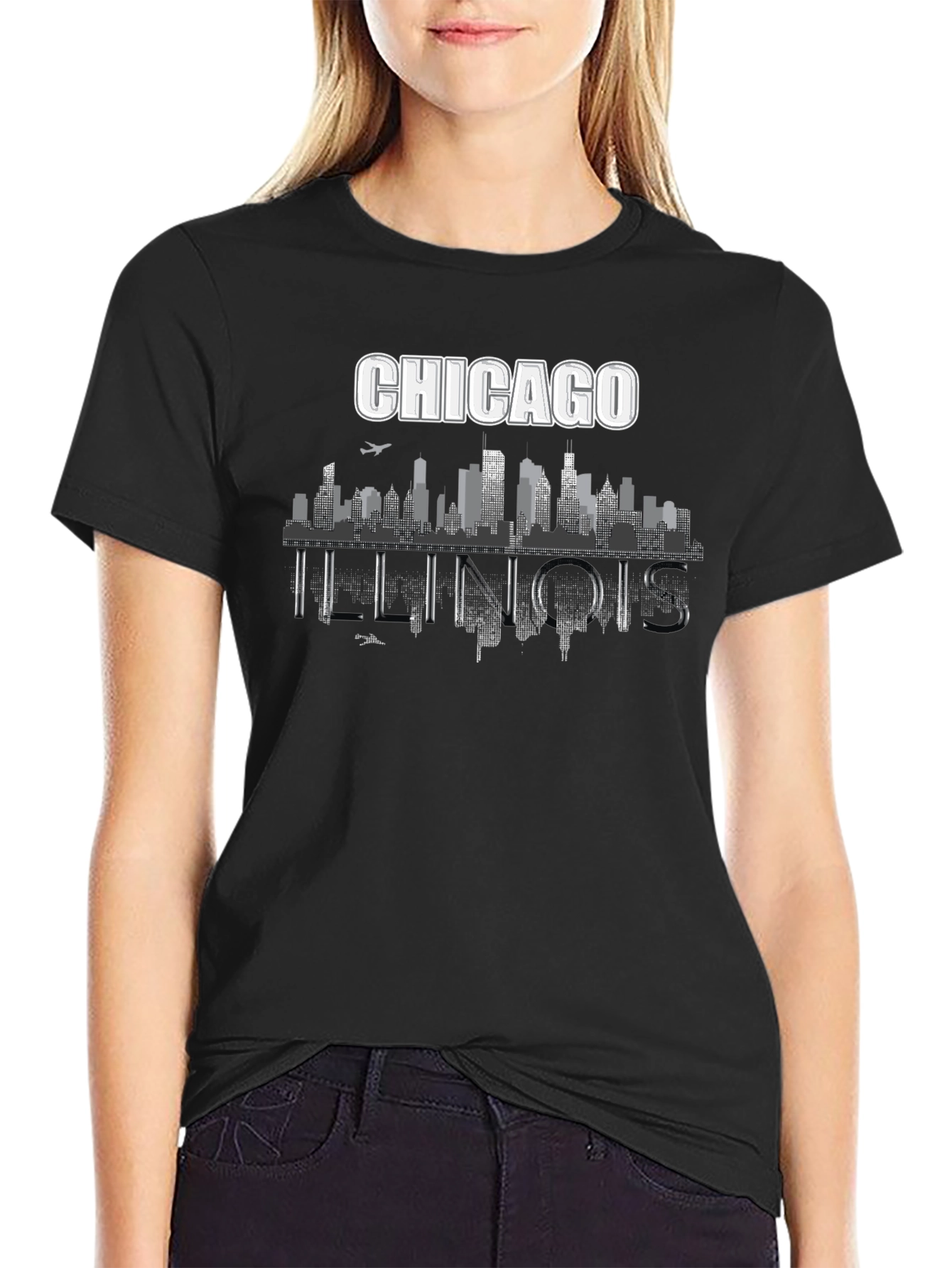 Chicago Illinois Skyline Graphic T-Shirt