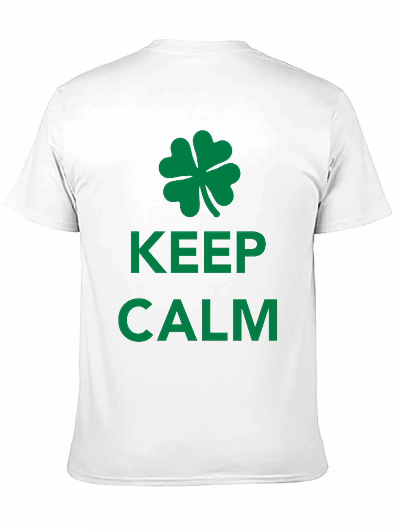 Keep Calm St. Patricks Day Clover Black T-Shirt