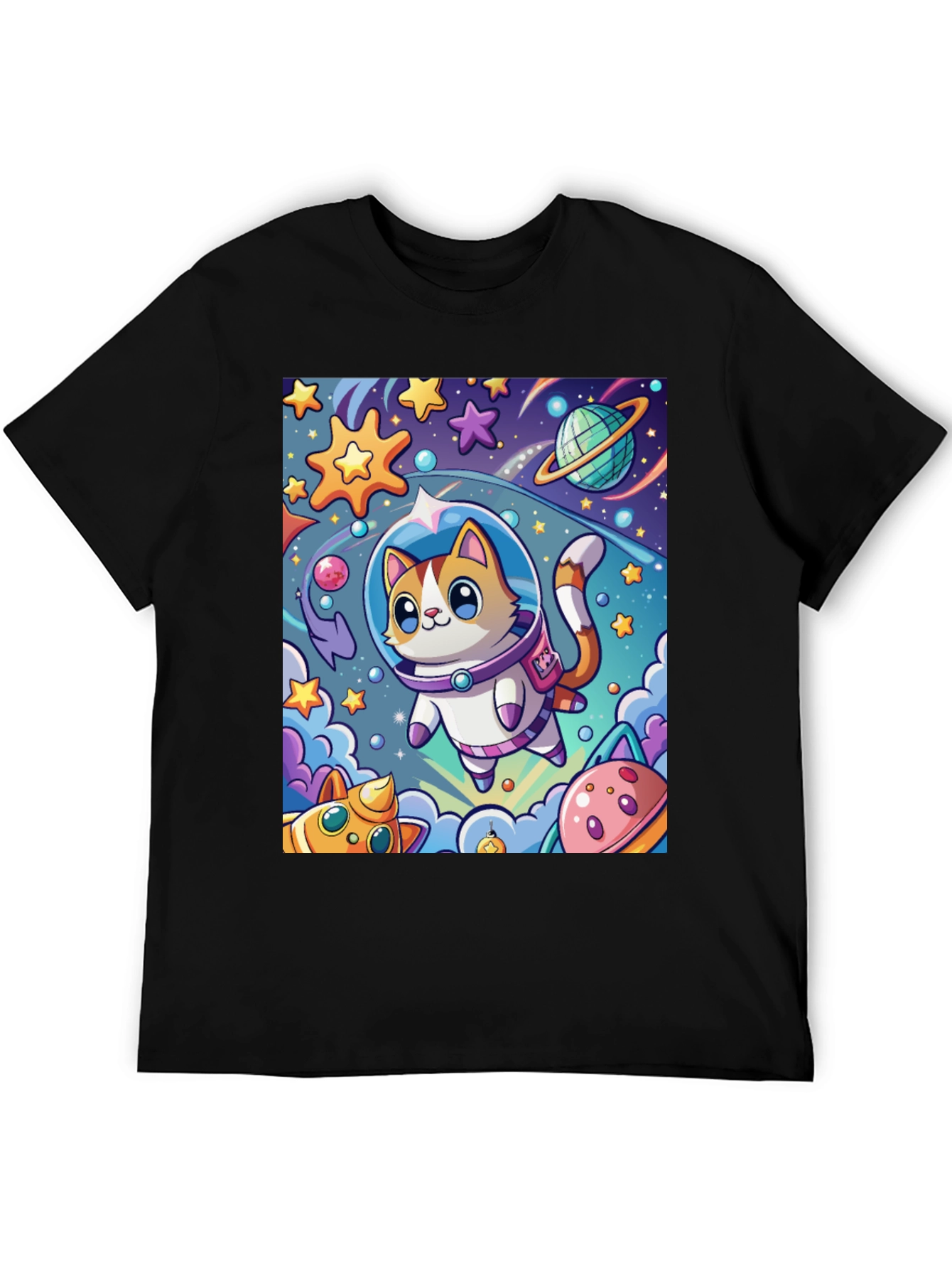 Cartoon Cat Astronaut Unisex T-Shirt