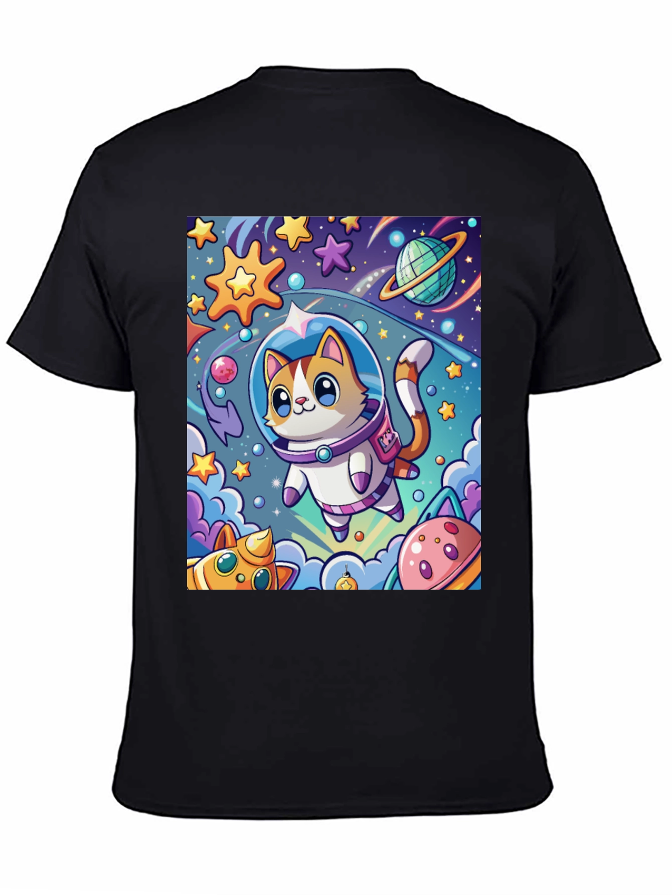 Cartoon Cat Astronaut Unisex T-Shirt