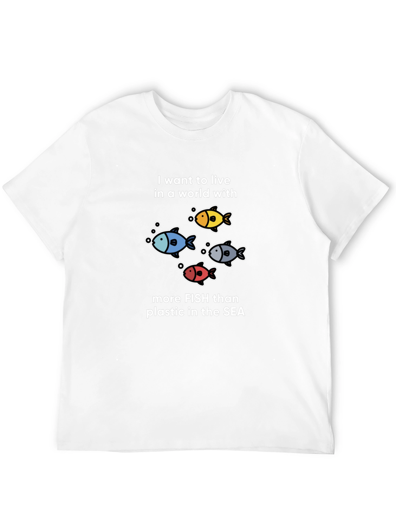 Fish Lovers T-Shirt: More Fish Than Plastic