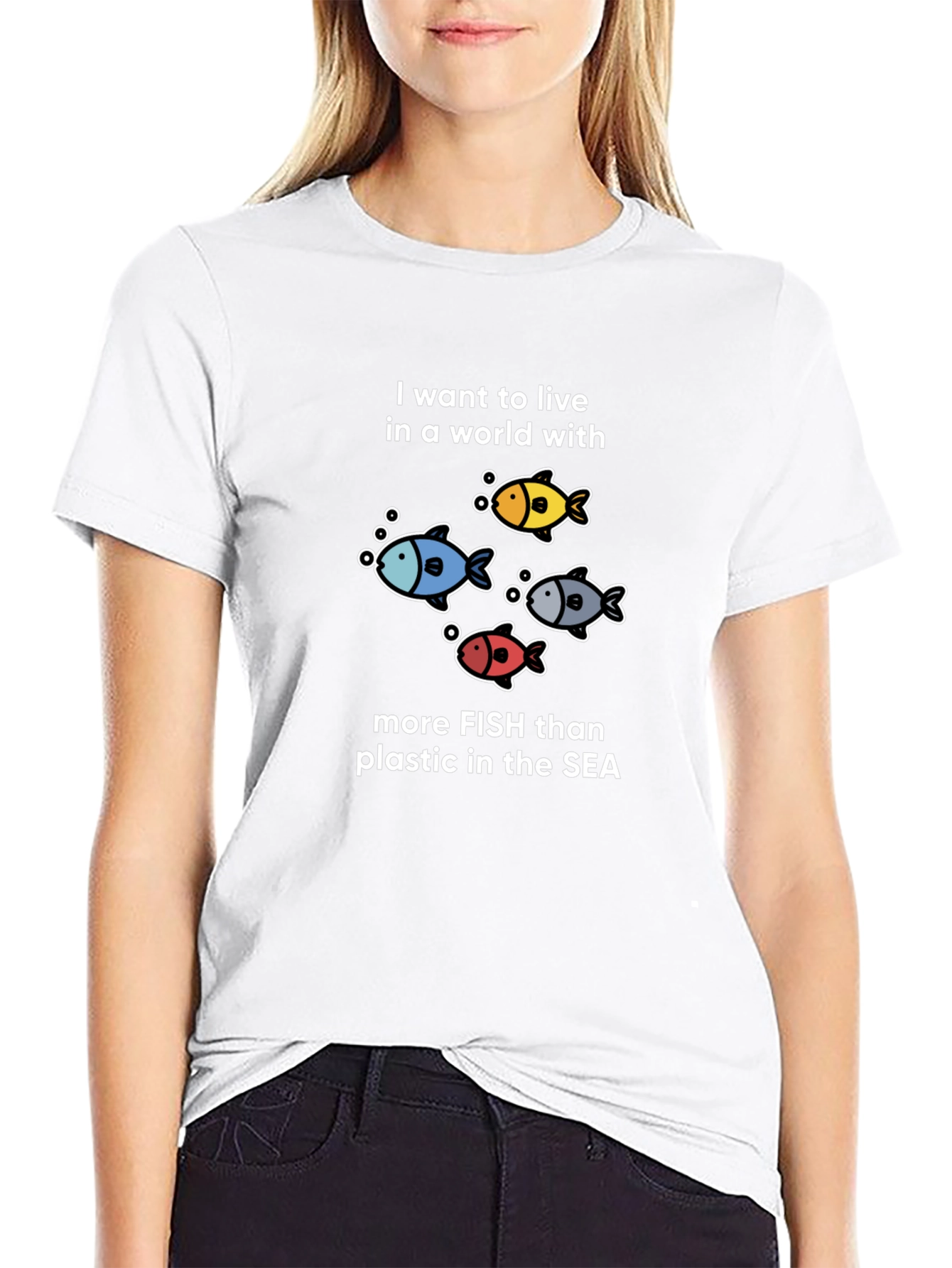 Fish Lovers T-Shirt: More Fish Than Plastic
