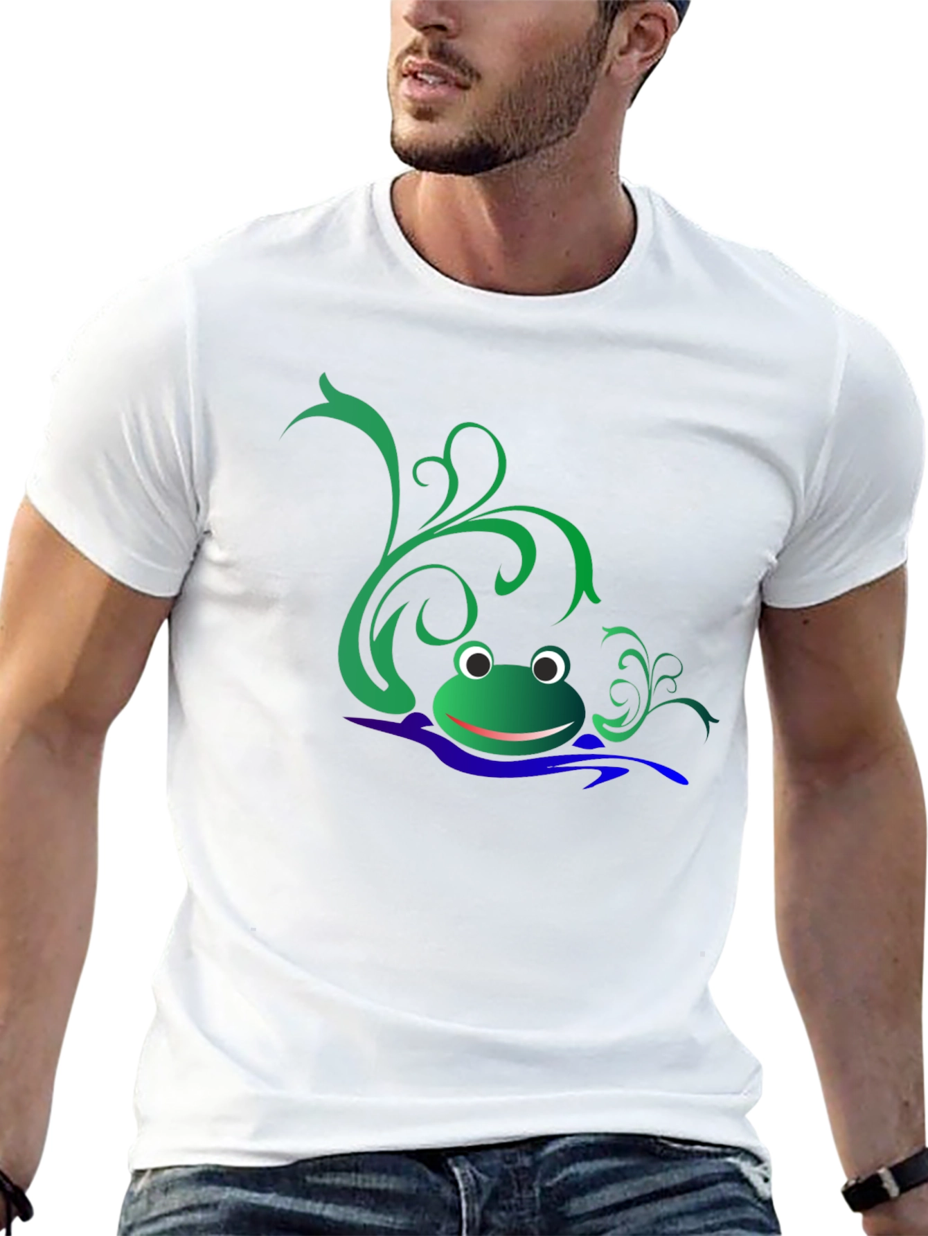 Fun Frog Graphic Black T-Shirt