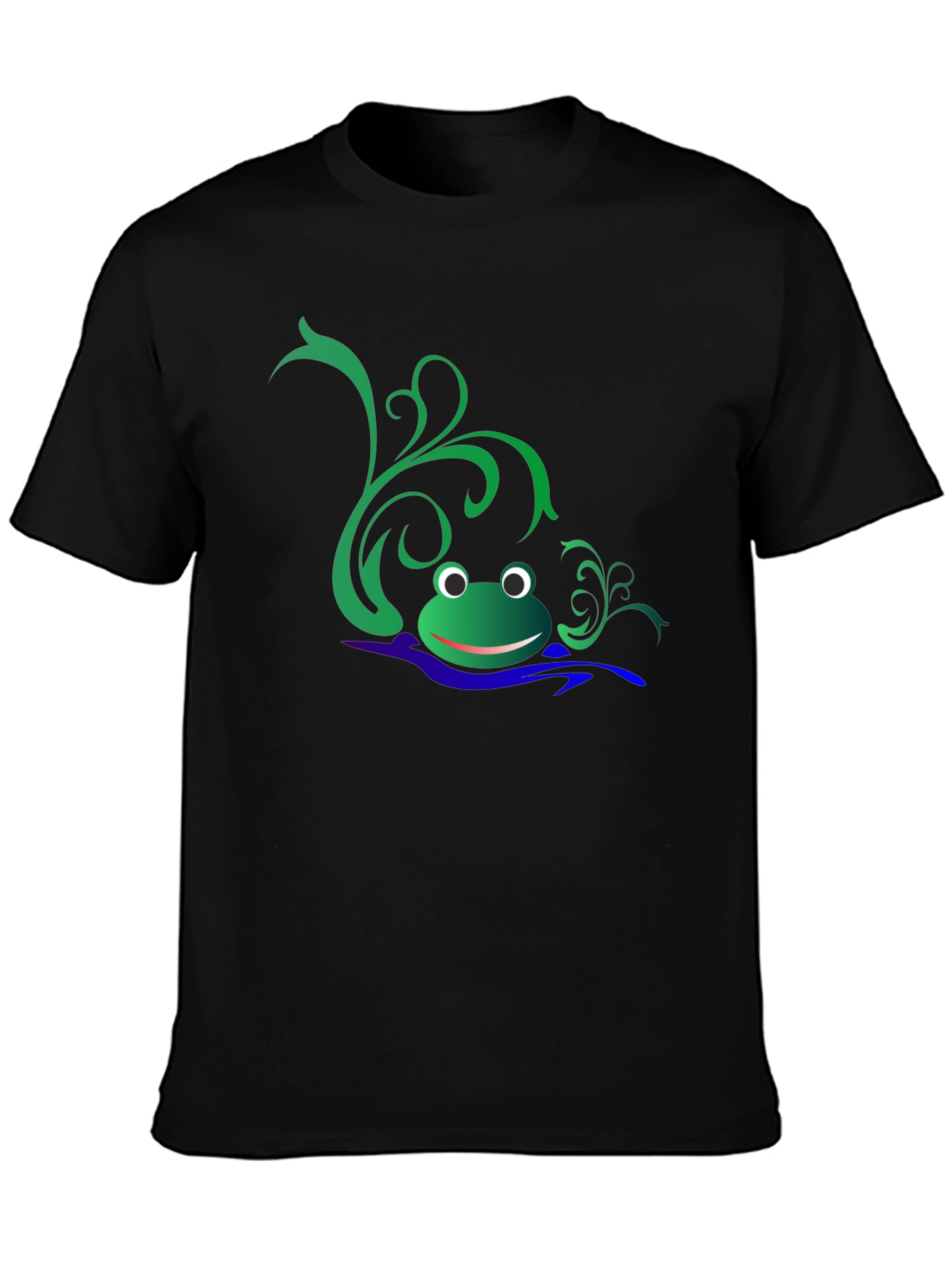 Fun Frog Graphic Black T-Shirt