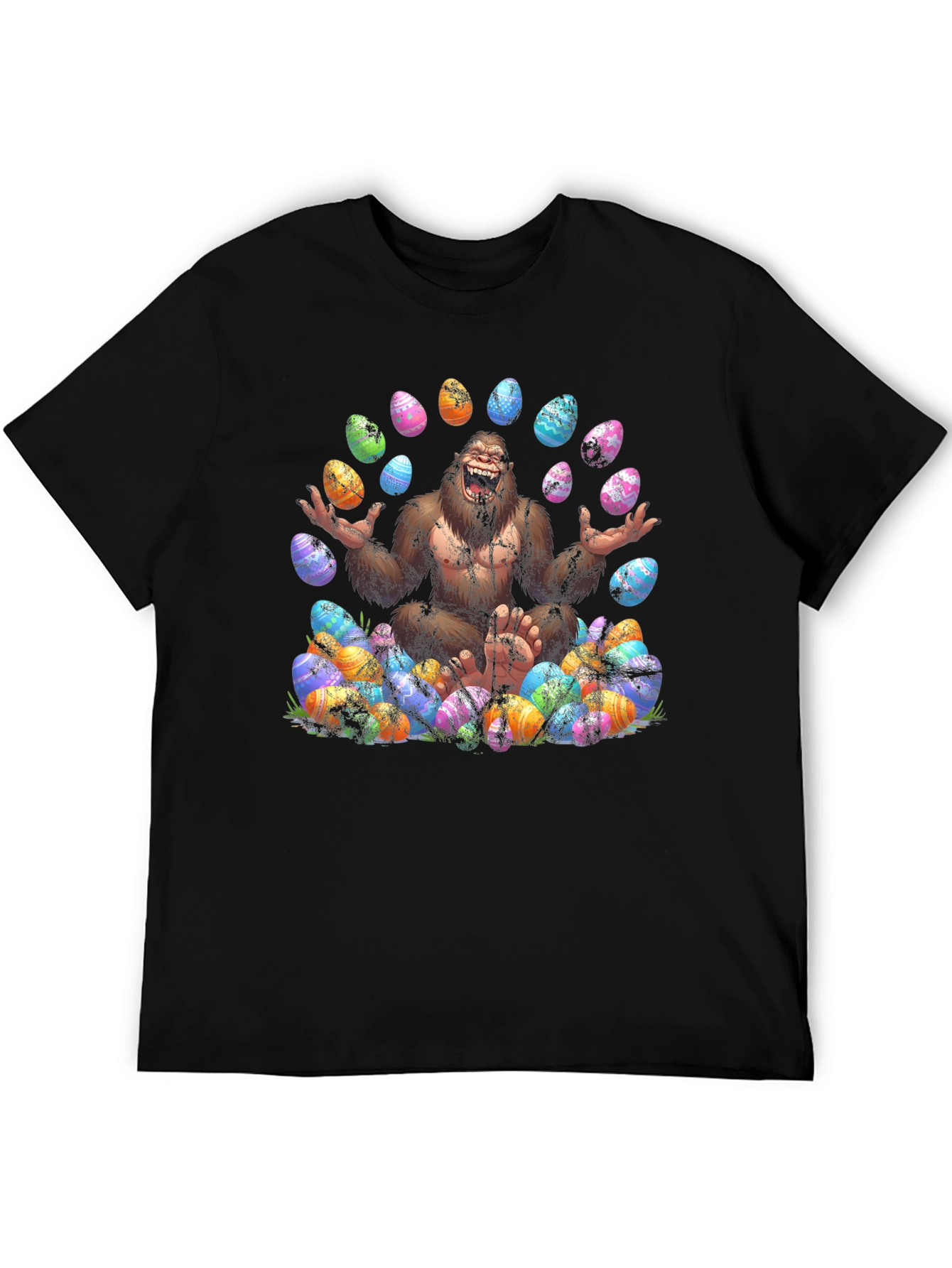 Bigfoot Easter Egg T-Shirt - Black