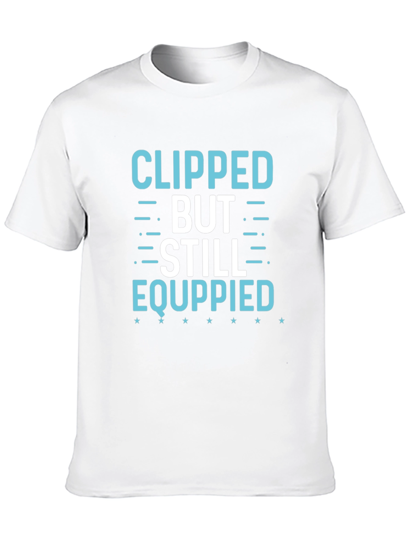 Clipped But Still Equippied Black Graphic Tee