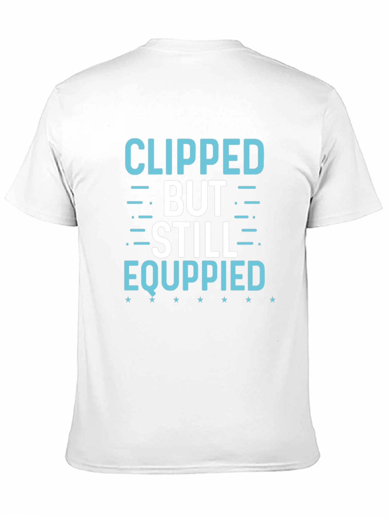 Clipped But Still Equippied Black Graphic Tee