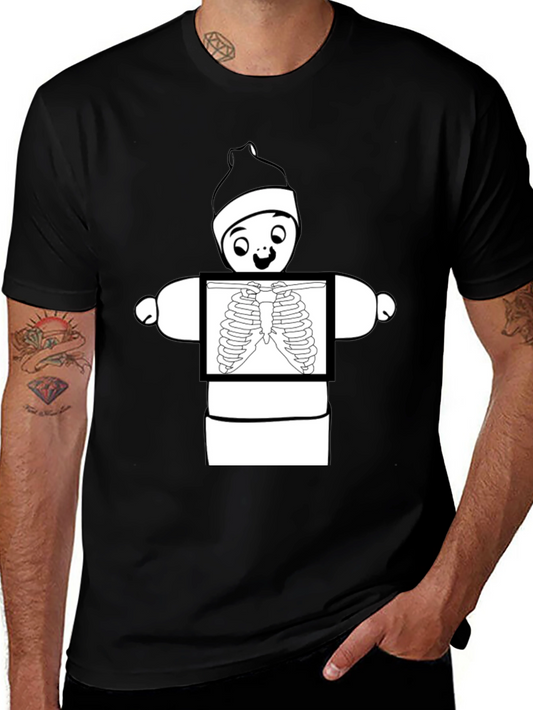 Funny X-Ray Stick Figure Graphic Tee
