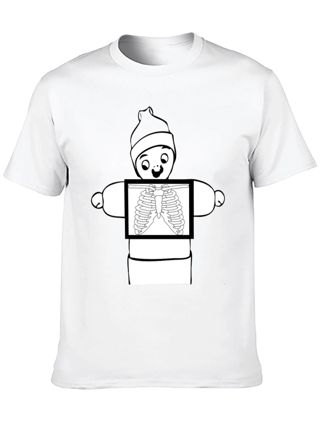 Funny X-Ray Stick Figure Graphic Tee