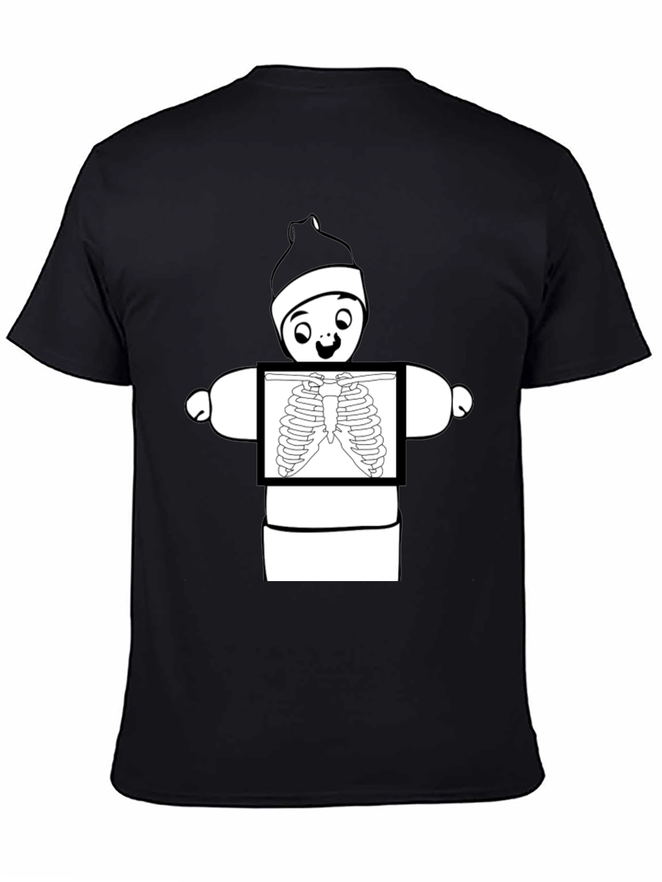 Funny X-Ray Stick Figure Graphic Tee