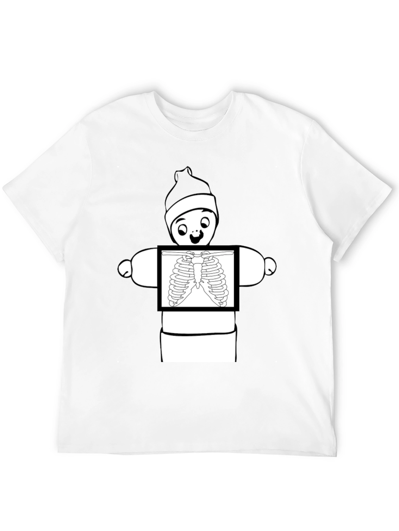 Funny X-Ray Stick Figure Graphic Tee