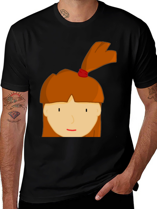 Cartoon Girl Graphic Tee - Fun & Casual Style