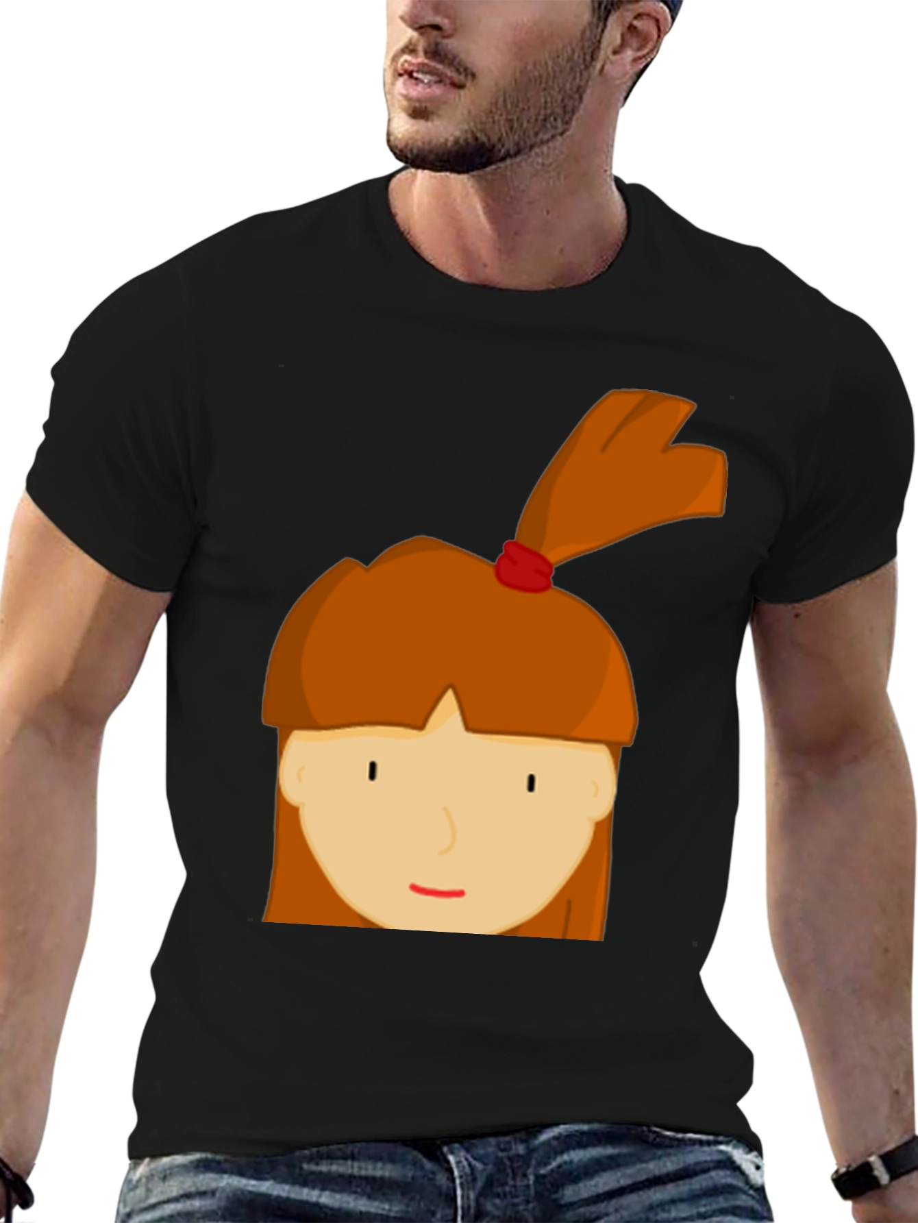 Cartoon Girl Graphic Tee - Fun & Casual Style