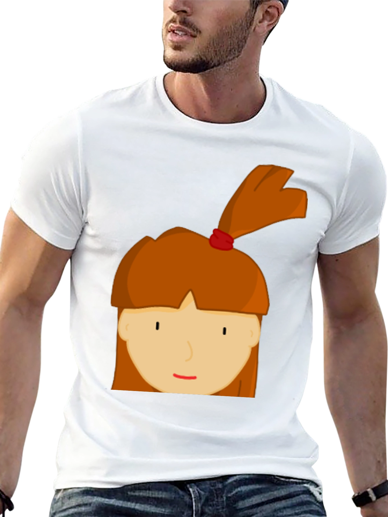 Cartoon Girl Graphic Tee - Fun & Casual Style