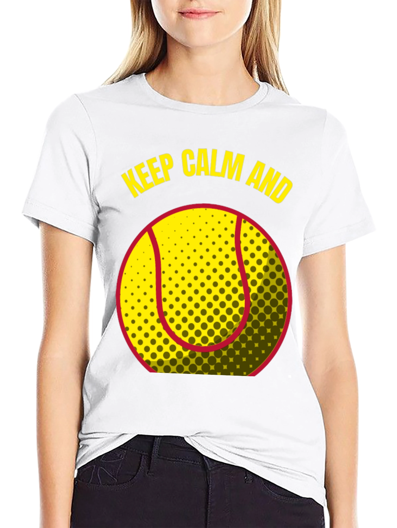 Keep Calm and Tennis T-Shirt - Black
