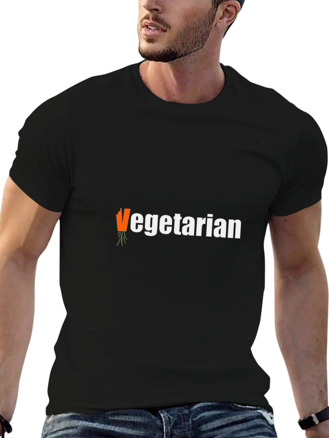 Vegetarian T-Shirt - Carrot Graphic Tee