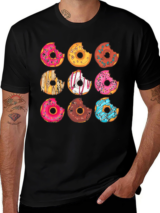 Donut Graphic T-Shirt - Unisex Casual Tee
