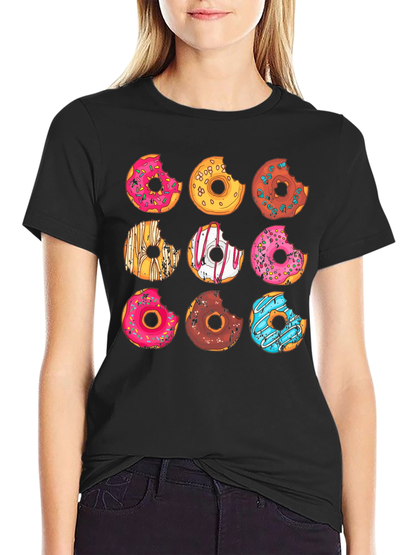 Donut Graphic T-Shirt - Unisex Casual Tee