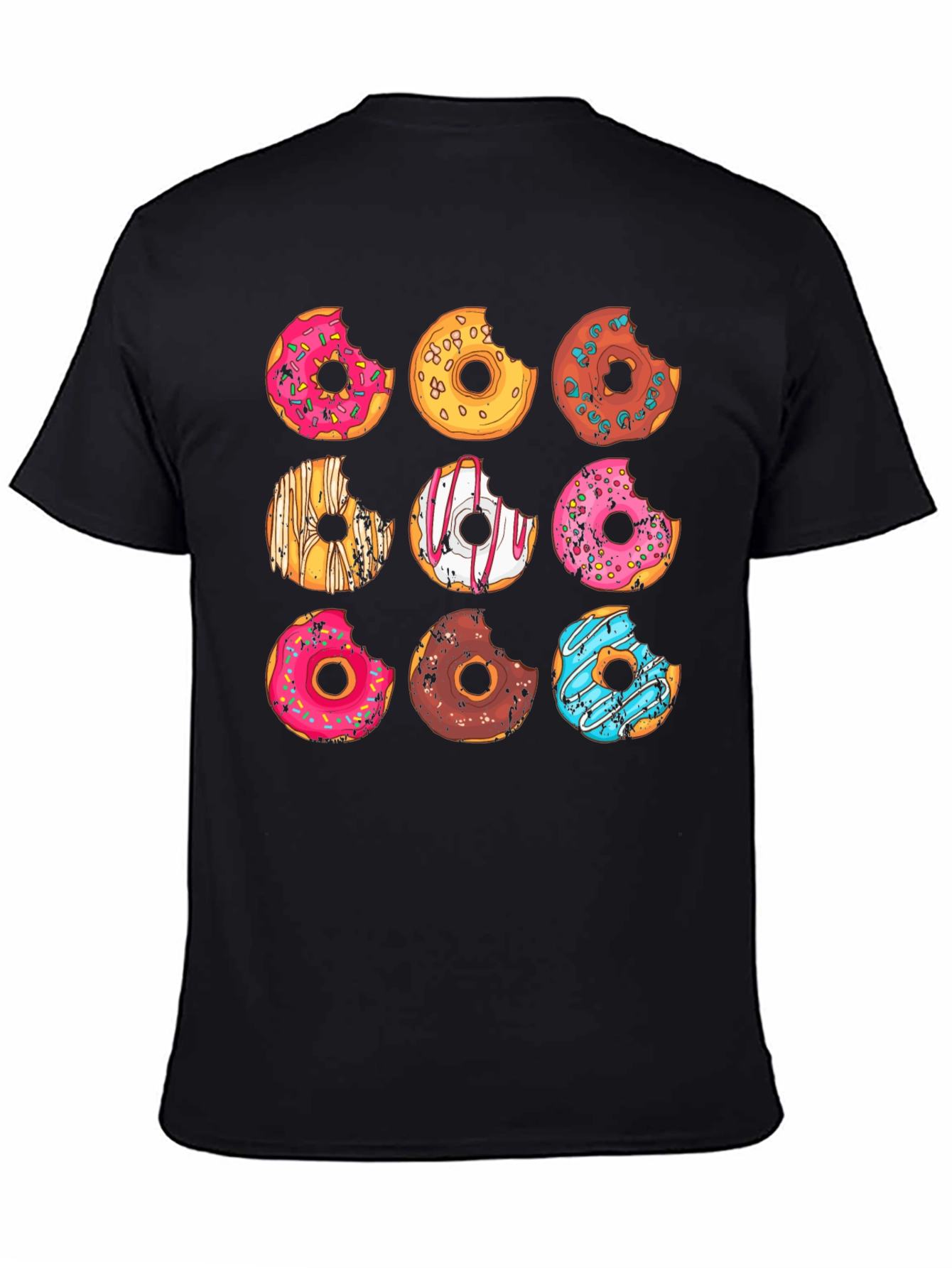 Donut Graphic T-Shirt - Unisex Casual Tee