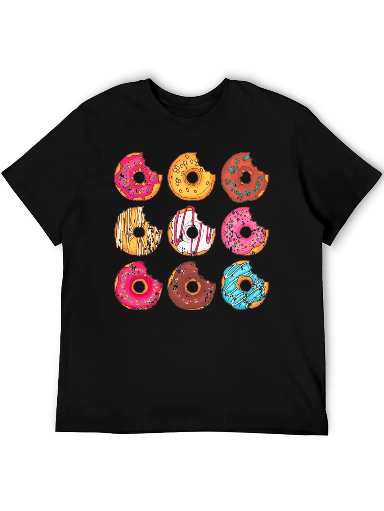 Donut Graphic T-Shirt - Unisex Casual Tee