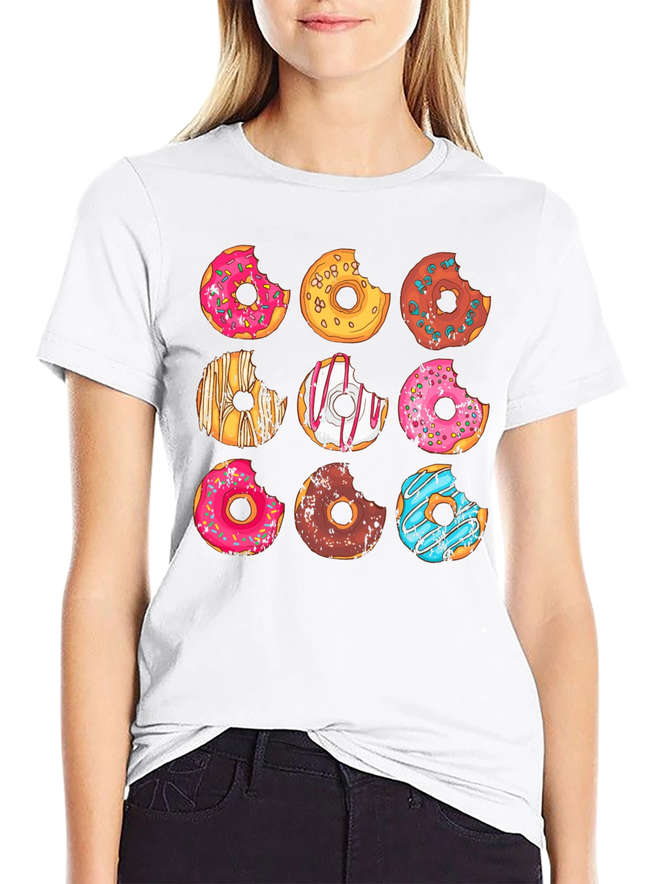 Donut Graphic T-Shirt - Unisex Casual Tee