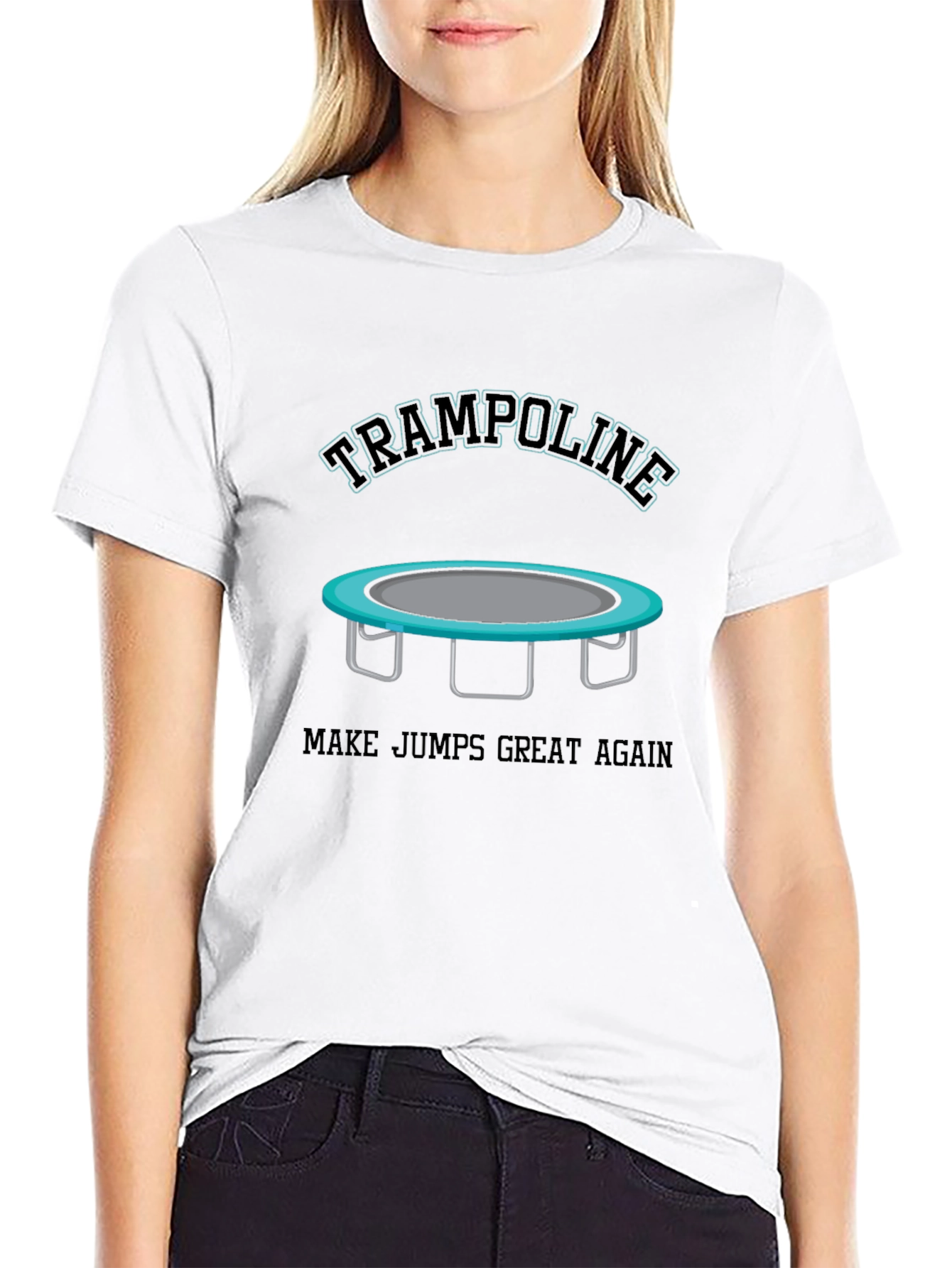 Trampoline Make Jumps Great Again Black T-Shirt