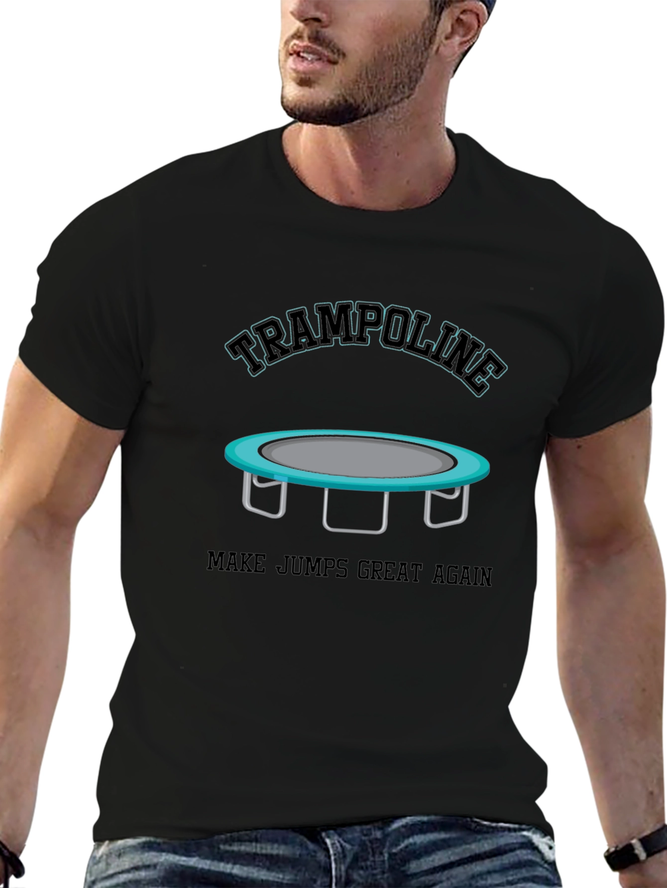Trampoline Make Jumps Great Again Black T-Shirt