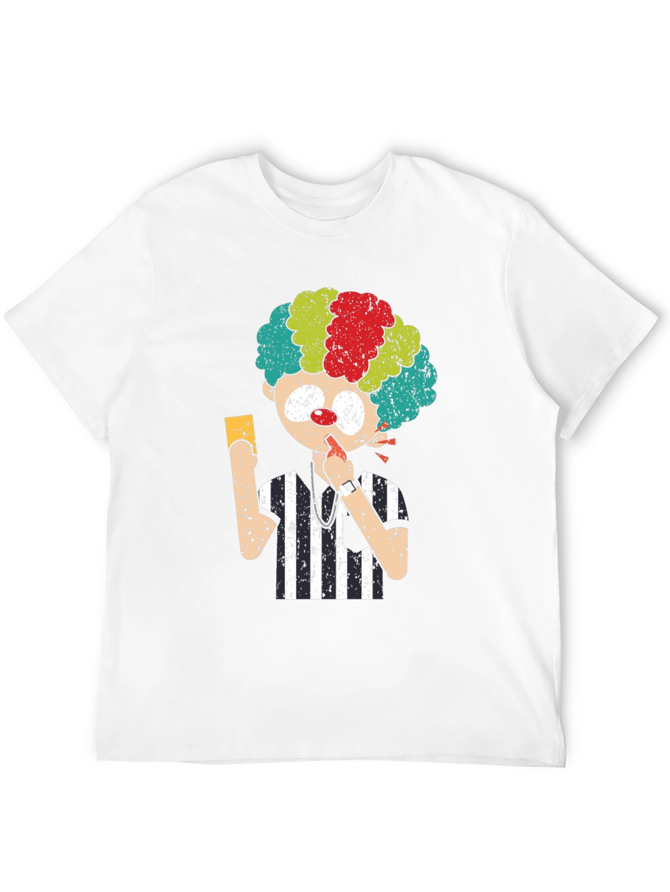 Clown Referee Graphic Tee - Novelty Humor T-Shirt