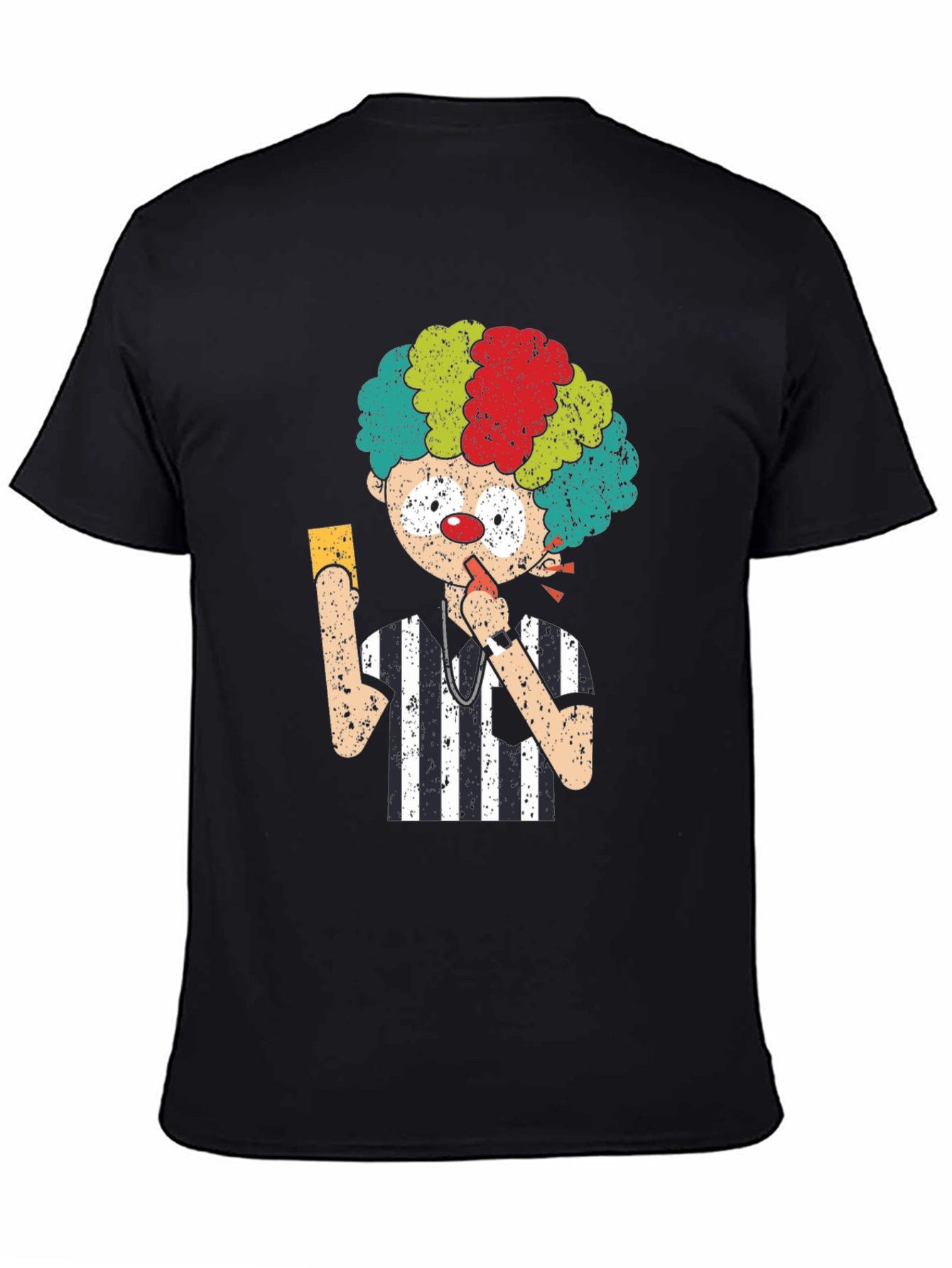 Clown Referee Graphic Tee - Novelty Humor T-Shirt