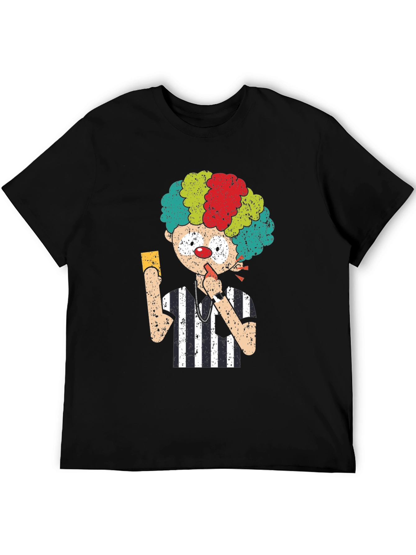 Clown Referee Graphic Tee - Novelty Humor T-Shirt