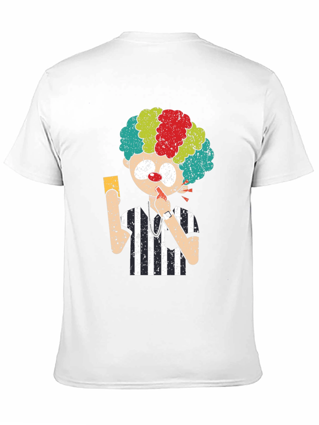 Clown Referee Graphic Tee - Novelty Humor T-Shirt