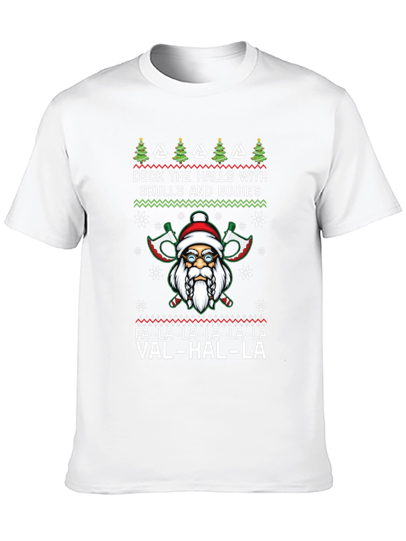 Viking Santa Ugly Christmas Sweater Style T-Shirt