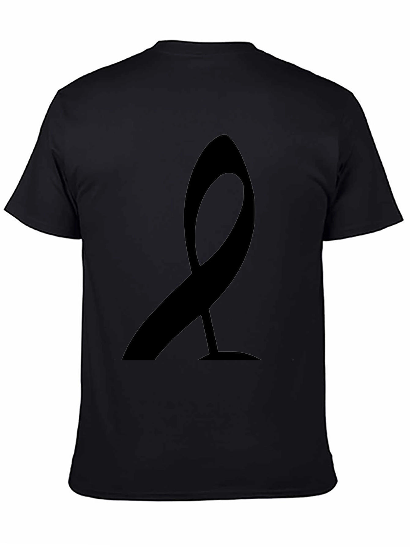 Modern Ribbon Graphic Tee - Black Casual Shirt