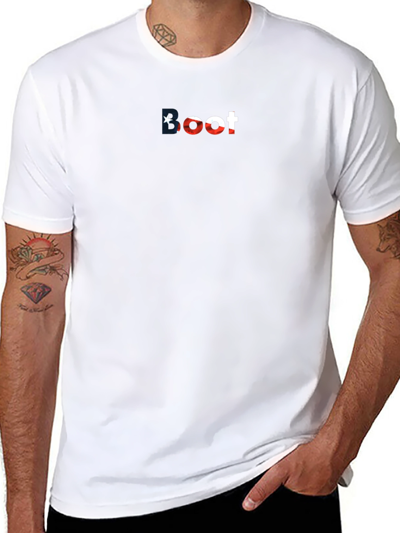 Patriotic Boot Black T-Shirt