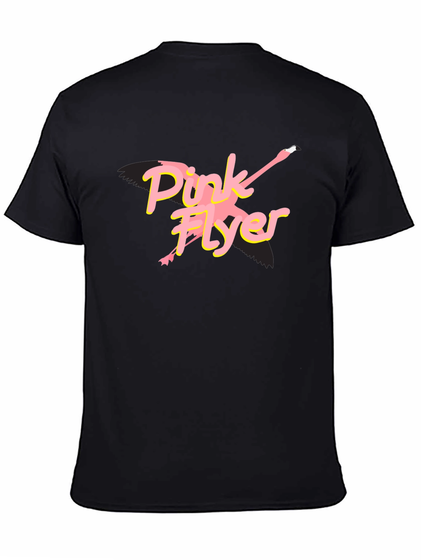 Pink Flyer Black T-Shirt