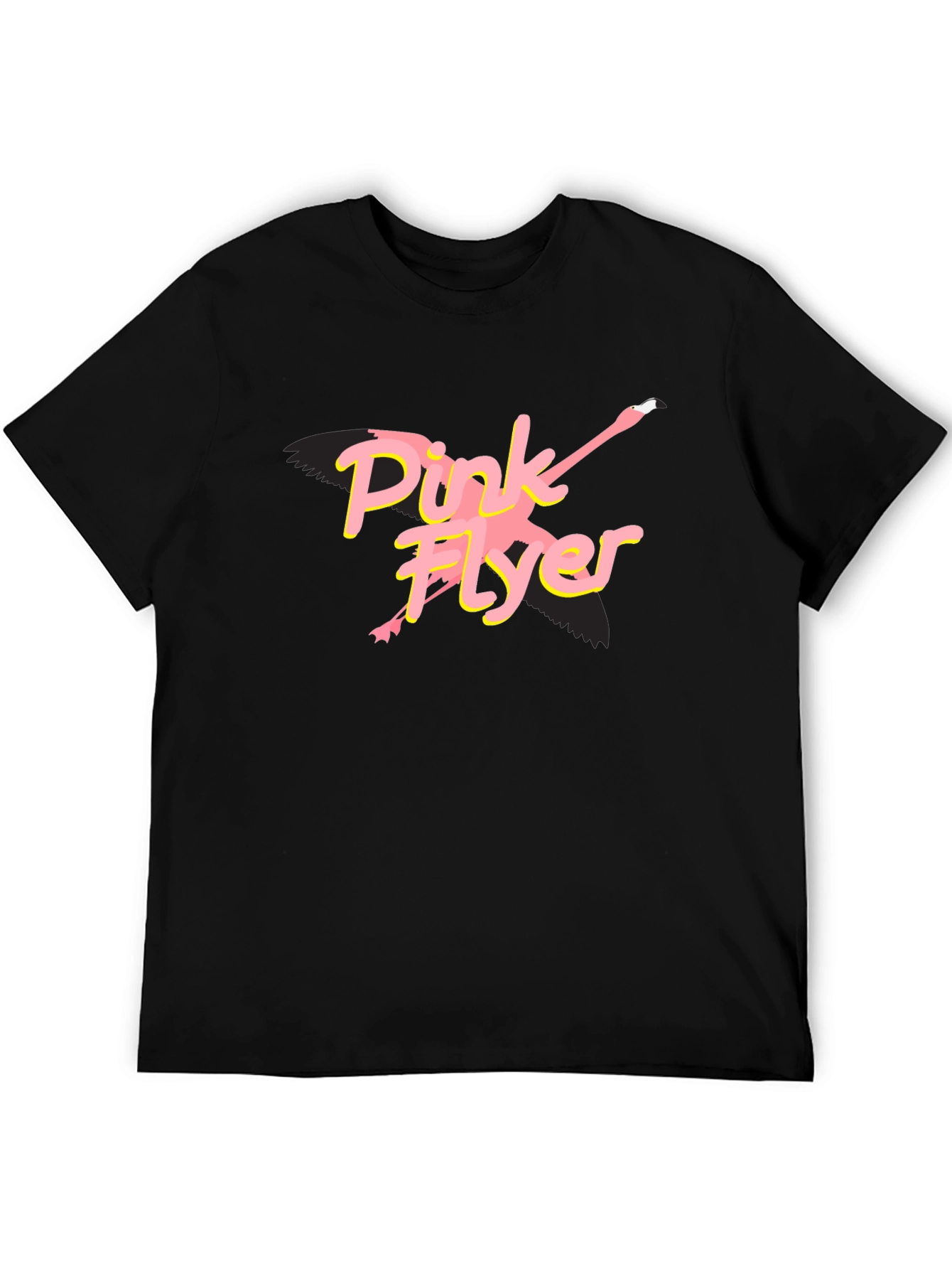 Pink Flyer Black T-Shirt