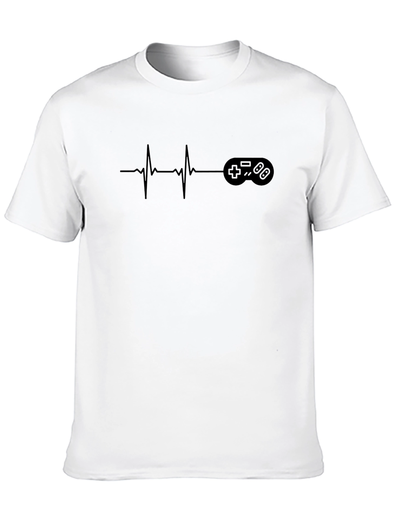 Gamer Heartbeat T-Shirt - Black Graphic Tee